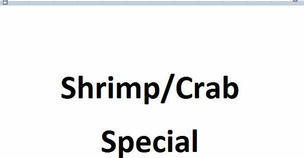 Shrimp And Crab Special
